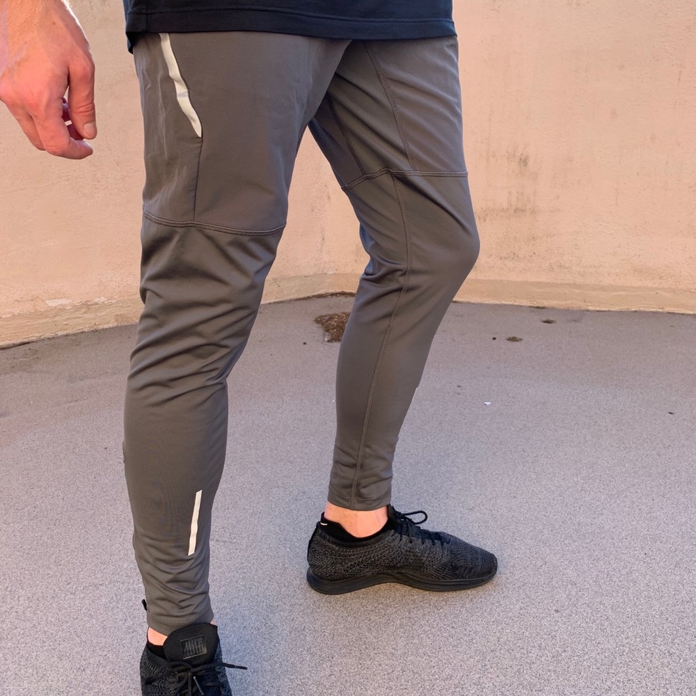 Grey Nike Dri-fit running training pants size m